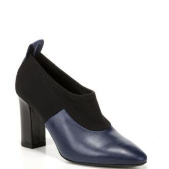 Via Spiga Black and Navy Heels